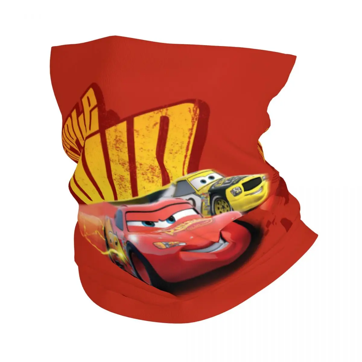 Custom Lightning McQueen Cars Winter Headband Neck Warmer Women Men Ski Running Tube Scarf Cartoon Face Bandana Gaiter