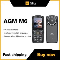 AGM M6 Rugged Phone 4G IP68 Push-Button Keypad 2500mAh Dual SIM Feature Celular for Senior