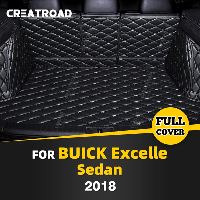 

Auto Full Coverage Trunk Mat For Buick Excelle sedan 2018 Car Boot Cover Pad Cargo Liner Interior Protector Accessories