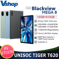 Blackview MEGA 8 Tablet 13 inch FHD+ Display Unisoc T620 12GB+256GB/512GB 11000mAh Battery 50MP Android 15 4G Tablets PC