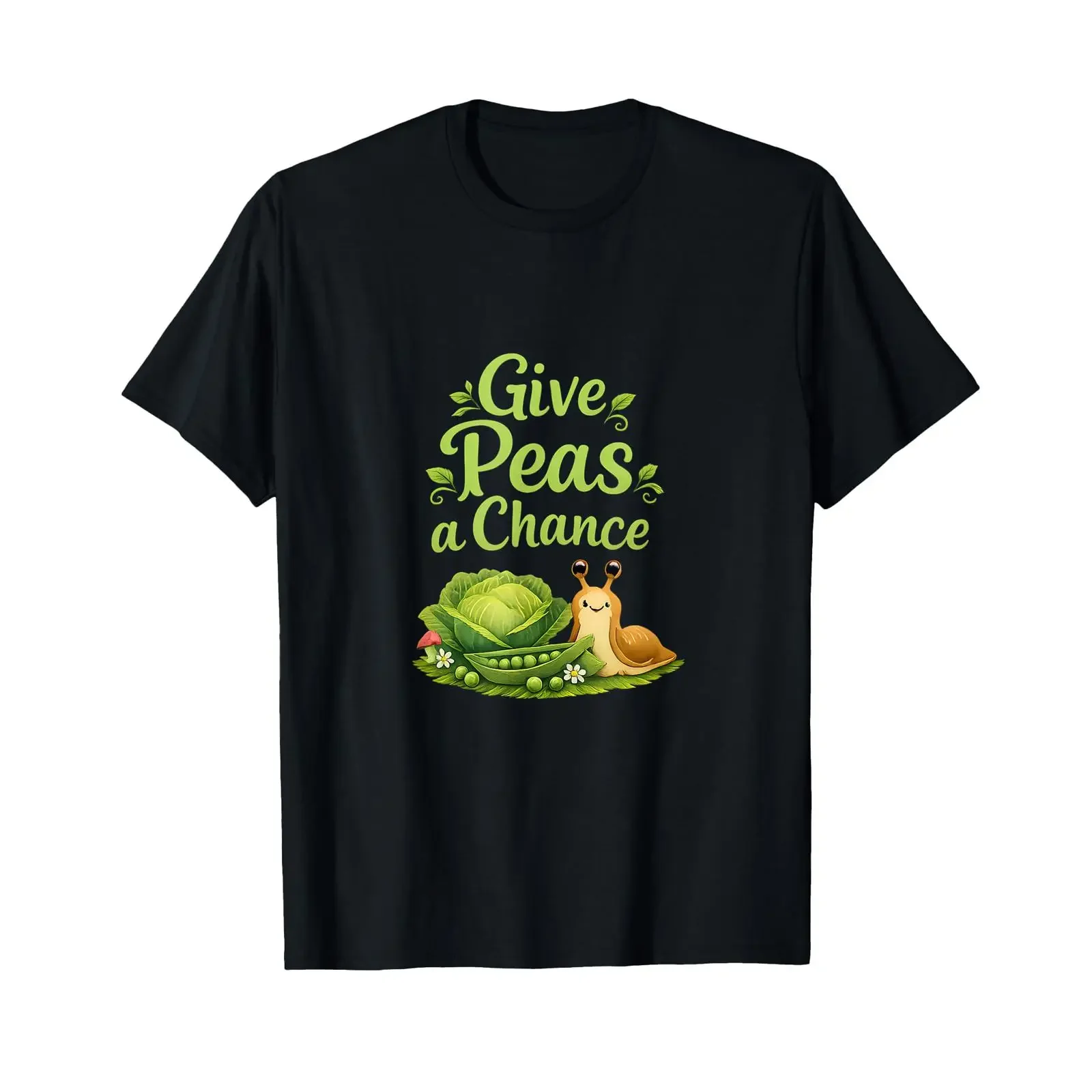 Give Peas a Chance Slug Life Cottagecore T Shirt vintage Washed Versatile Stylish streetwear Unisex Slightly Comfortable