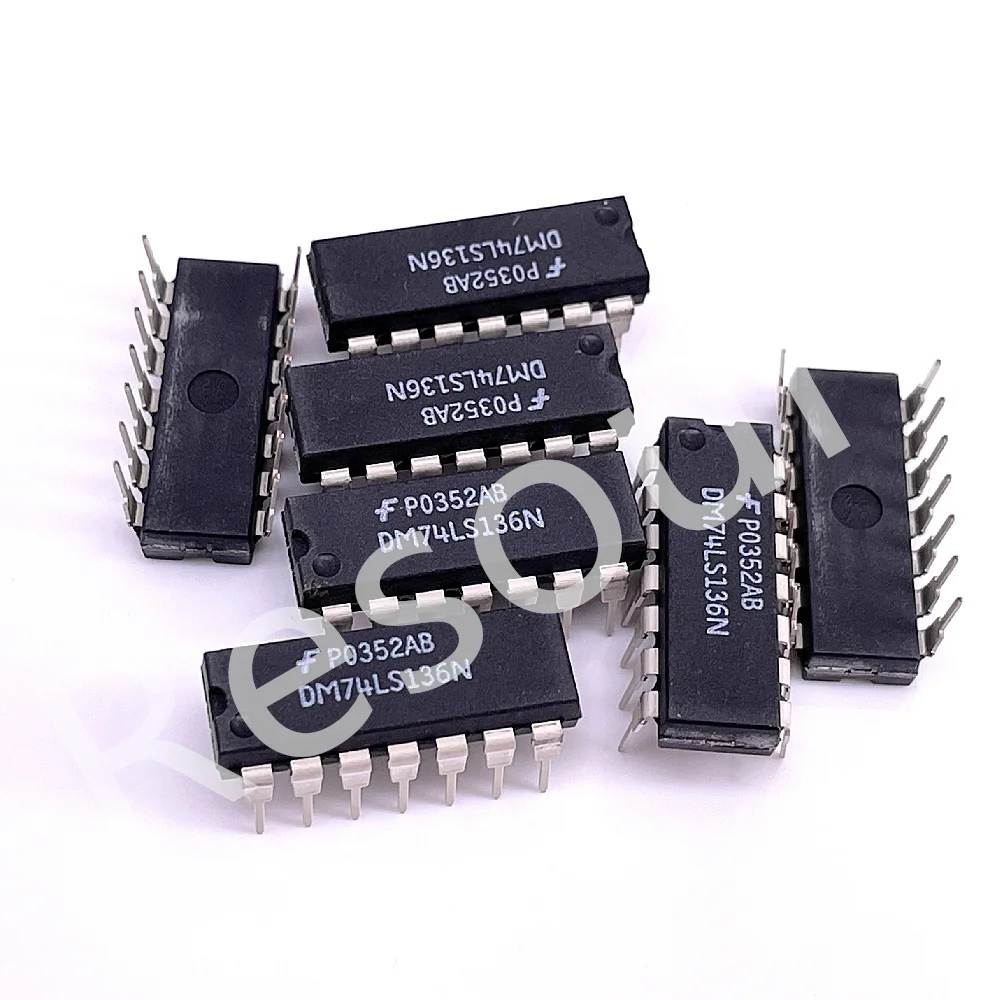 (5 pcs) DM74LS136N DIP-14 Quad 2-Input XOR Gate Open Collector 0-70℃ DM74LS136