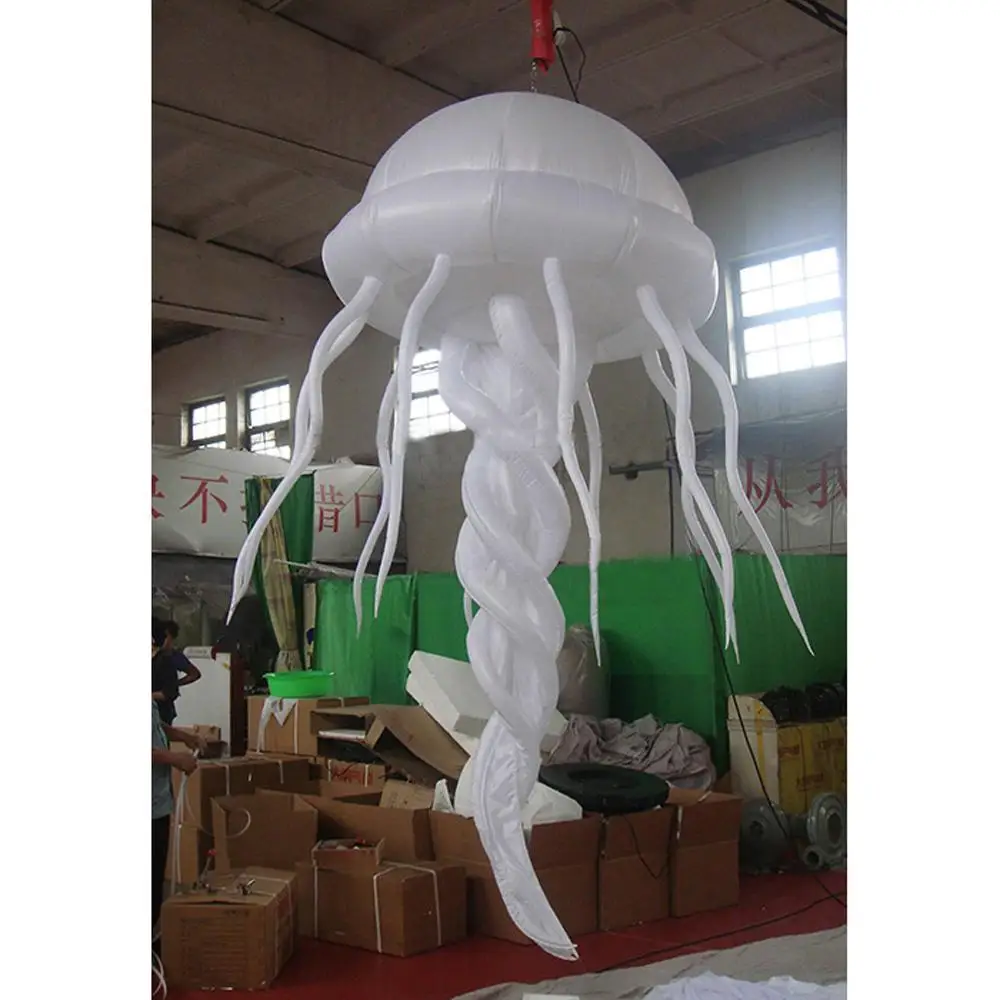 Medusa inflable de iluminación hermosa colgante con LED para techo de discoteca o decoración de fiesta musical