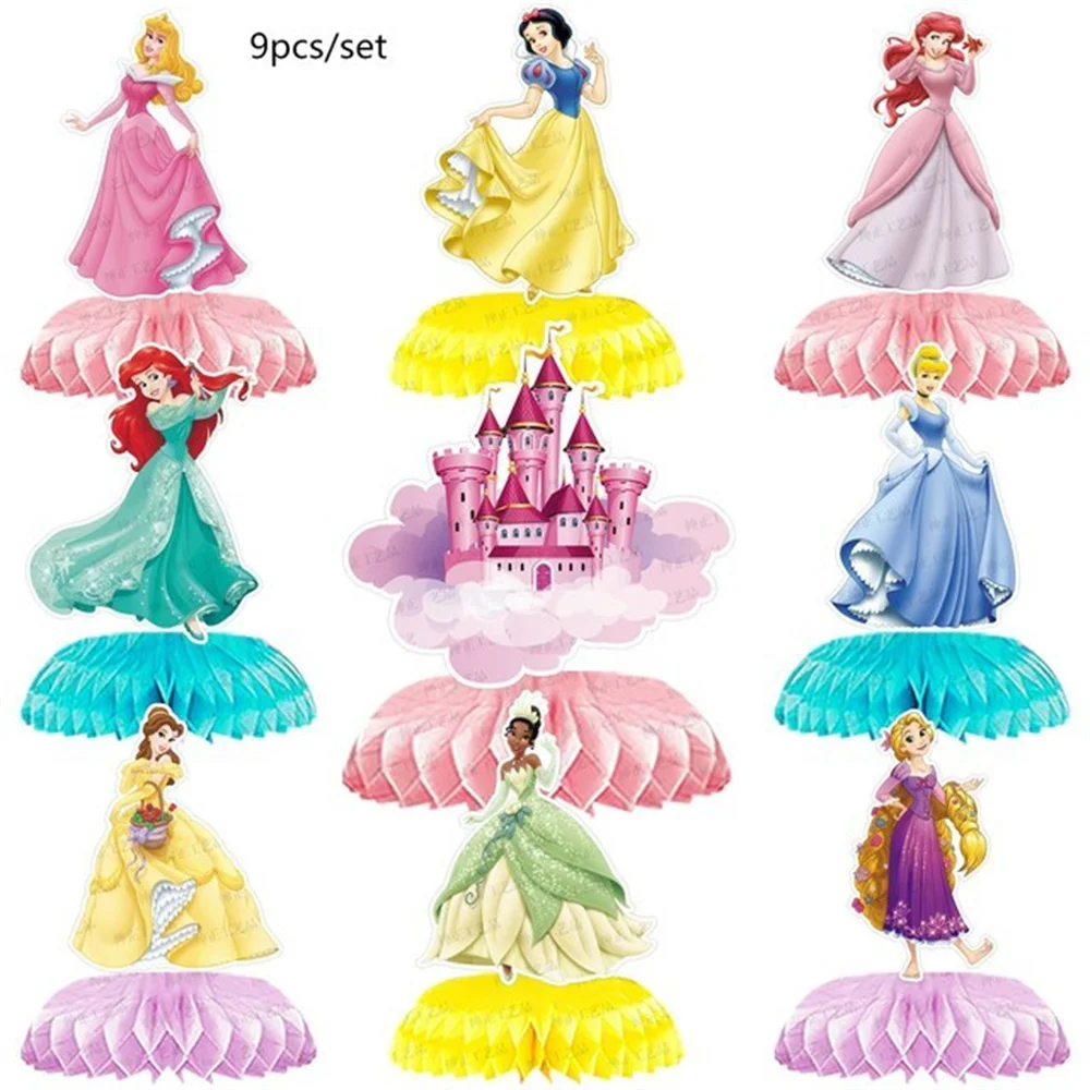 Disney Princess Party Girl Children Birthday Decor Toy Clap Bracelet Candy Box Tattoo Sticker Bracelet Glass Ring Seals Supplies