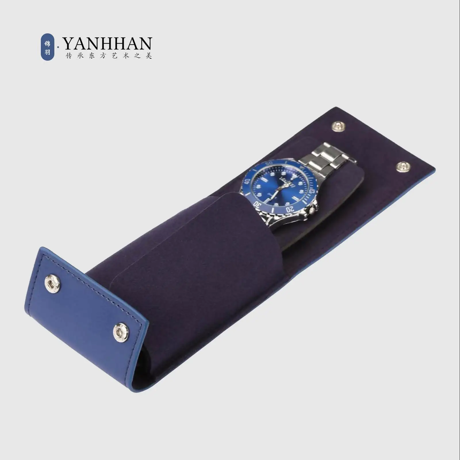 PU Leather Foldable Watch Pouch Single Wristwatch Travel Storage Bag Anti Scratch Protective Watch Case