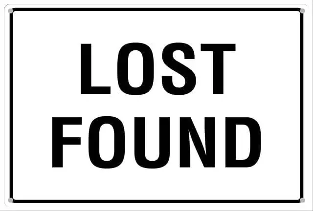 Lost Found Aluminum Tin Sign Indoor Or Signs For Home Kitchen Farm Garden Garage Wall Decor 12X8Inch sign