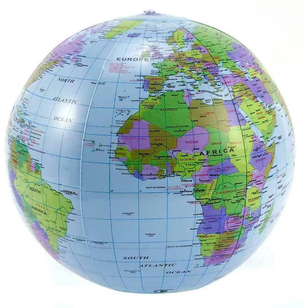 30cm PVC Inflatable Globe World Earth Ocean Map Balloon Educational Set Kit For Children Fashion English Teaching Resources