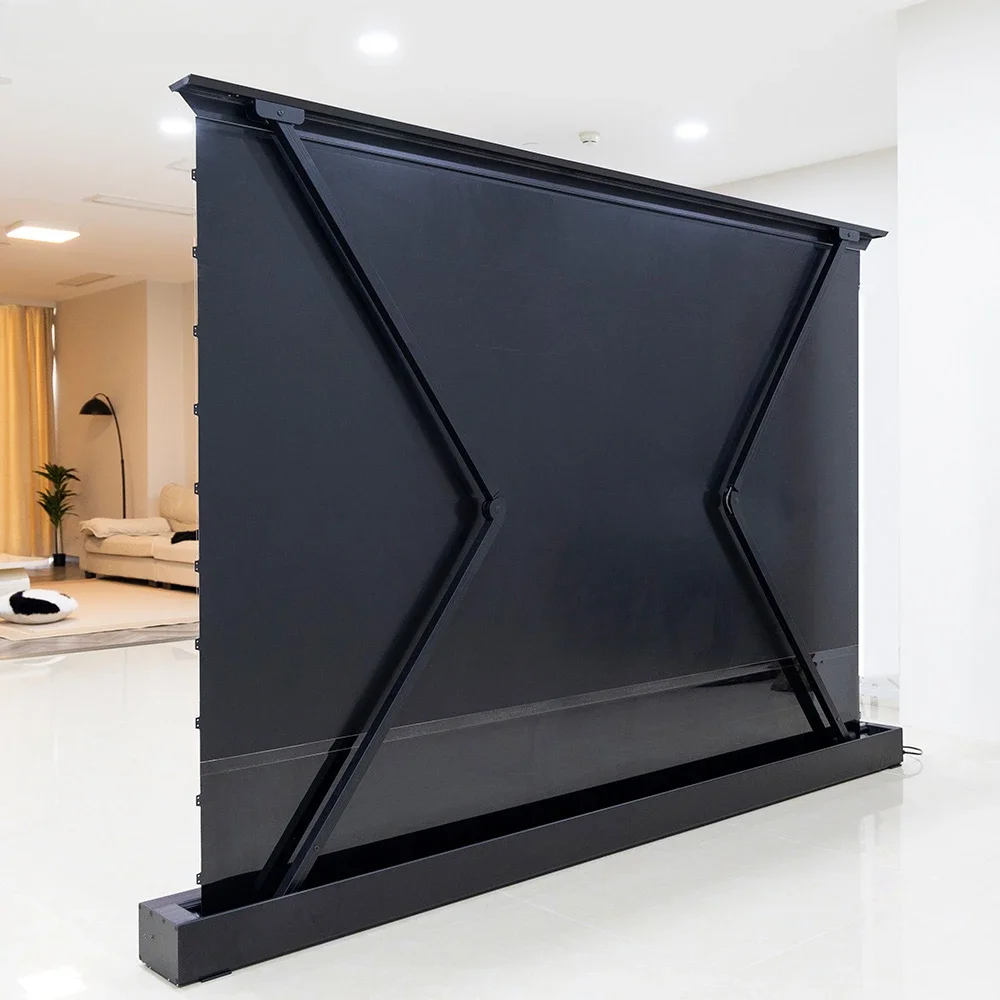 Tela de projetor elétrica 16:9 130 polegadas ultra curta distância longa tela de alta definição 8k