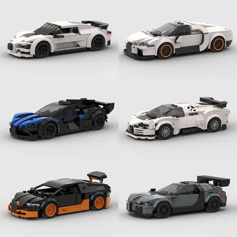 Speed Chiron MOC Car Bolide EB110 Super Race Vehicle Model Building Block Rally Racing Brick Technical City Christmas gift Toy