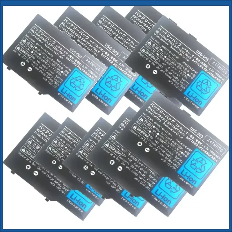 10PCS/Set 3.7V 1000mAh/1100mAh Real Capacity Rechargeable Battery for Nintendo Ndsl DSLite Video Game Console Usg-003