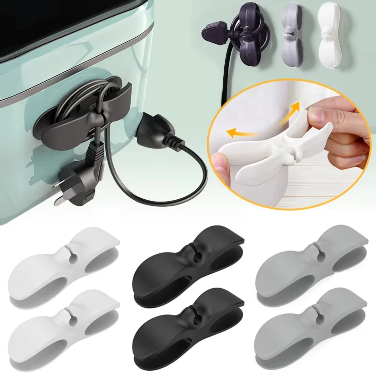 

Cord Winder Organizer for Kitchen Appliance Cord Wrapper Cable Management Clip Holder for Air Fryer Coffee Machine Fixer
