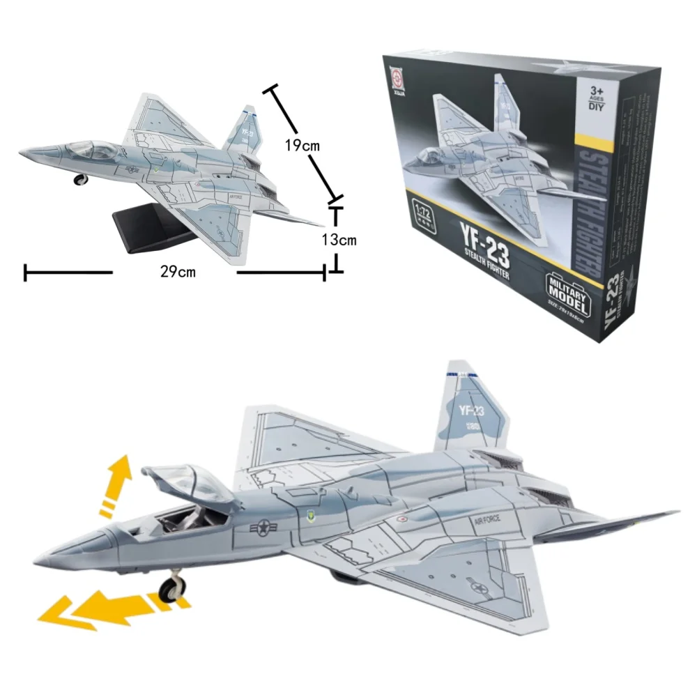 

1:72 Creative Military Series YF-23 Building Blocks Single Seat Dual Engine PAV-1 Stealth Fighter Model Toys For Boys Xmas Gifts