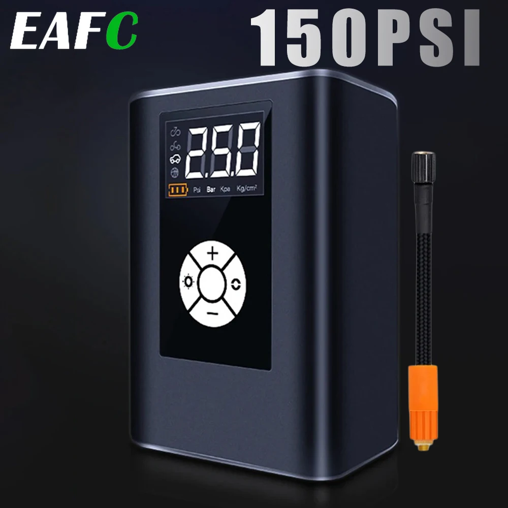 

EAFC 150PSI автомобильный воздушный компрессор портативный воздушный насос цифровой воздушный компрессор электрический беспроводной/проводной для автомобилей мотоциклов велосипедный насос