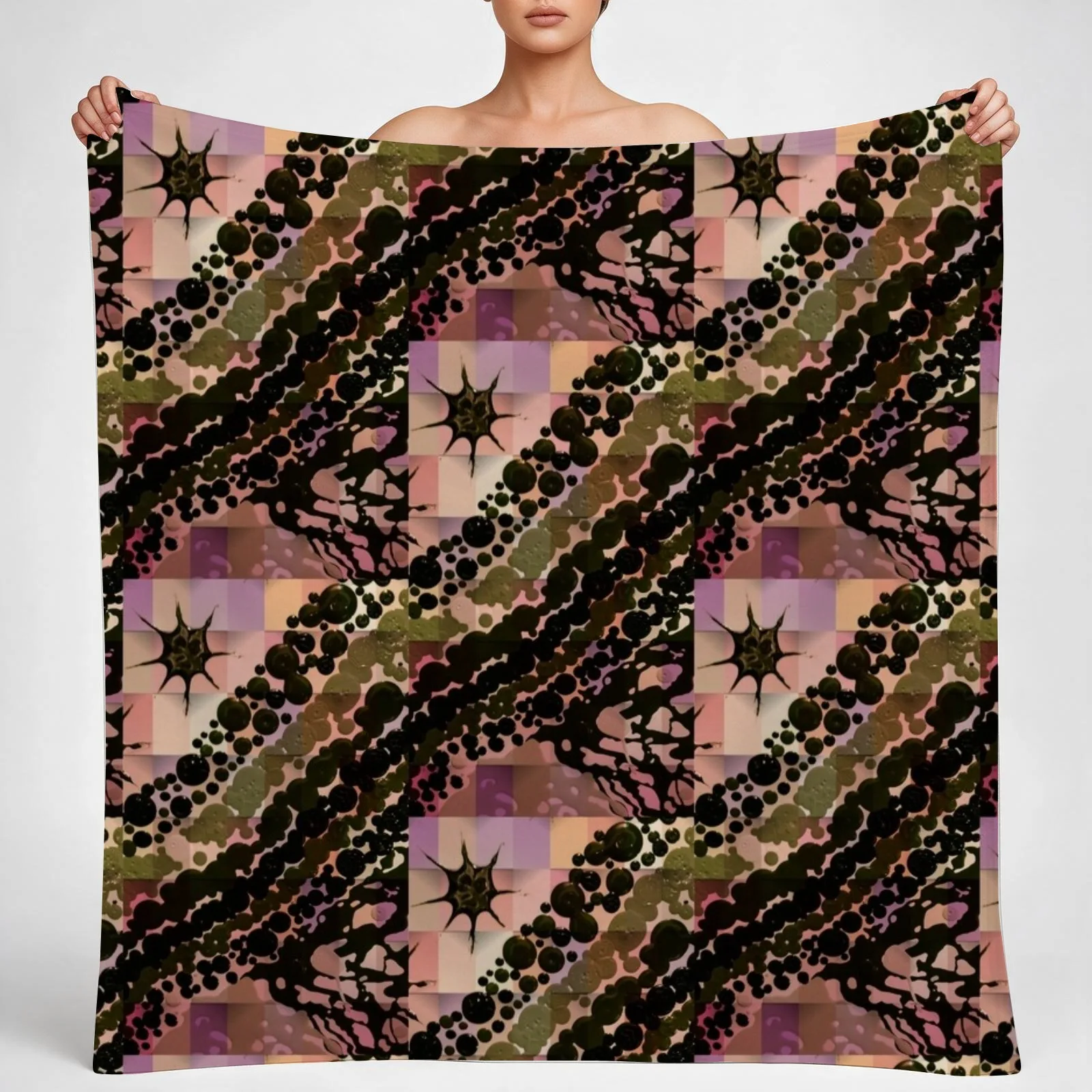 Structured Life II Throw Blanket couch cozy soft plush fuzzy picnic outdoor blanket