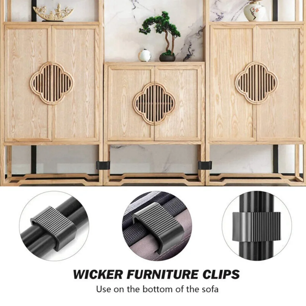 4 Stück Stuhl Rattan Kunststoff Anti-Deformierte Sofa Clips Möbel Clips Korb weide