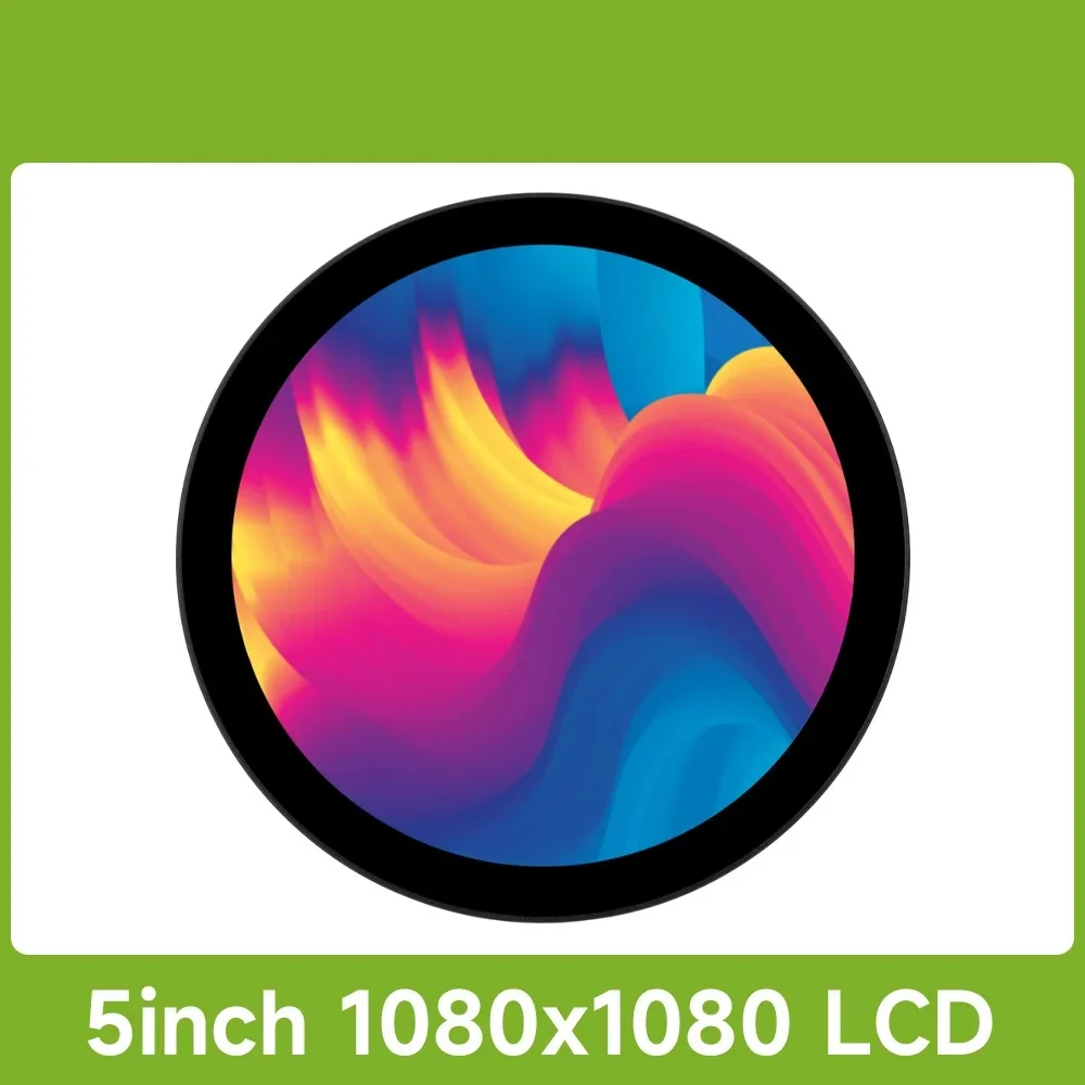 1080 × 1080 5inch HDMI Round Touch Display for Raspberry Pi, IPS 10-Point Touch