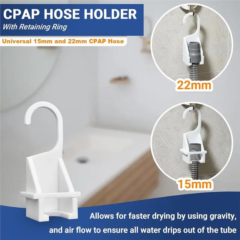 9 عبوات من أدوات تنظيف أنبوب CPAP، حامل خرطوم CPAP، مشابك أنبوب CPAP، حامل أنابيب CPAP، لأنابيب قطر قياسي 15-22 مم - A86G #4