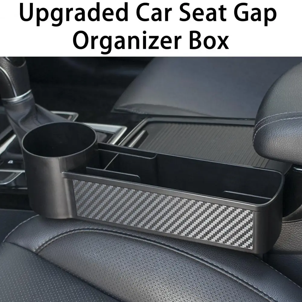 Car Interior Storage Box  Useful Smooth Edge Lightweight  Auto Console Side Storage Box with Cup Holder Car Accessories