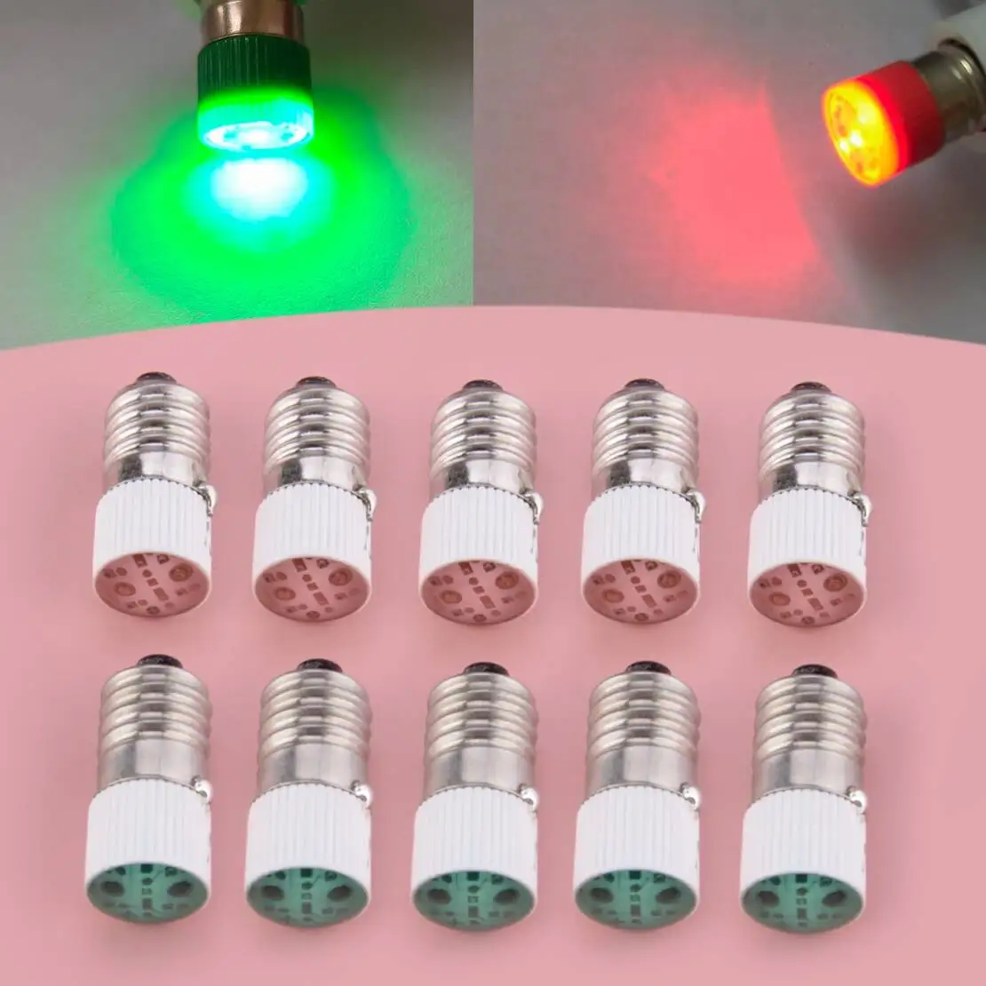 

5Pcs Red + 5Pcs Green LED Bulbs Light 24 Volt Replace fit for Lionel 022 Controller 24V