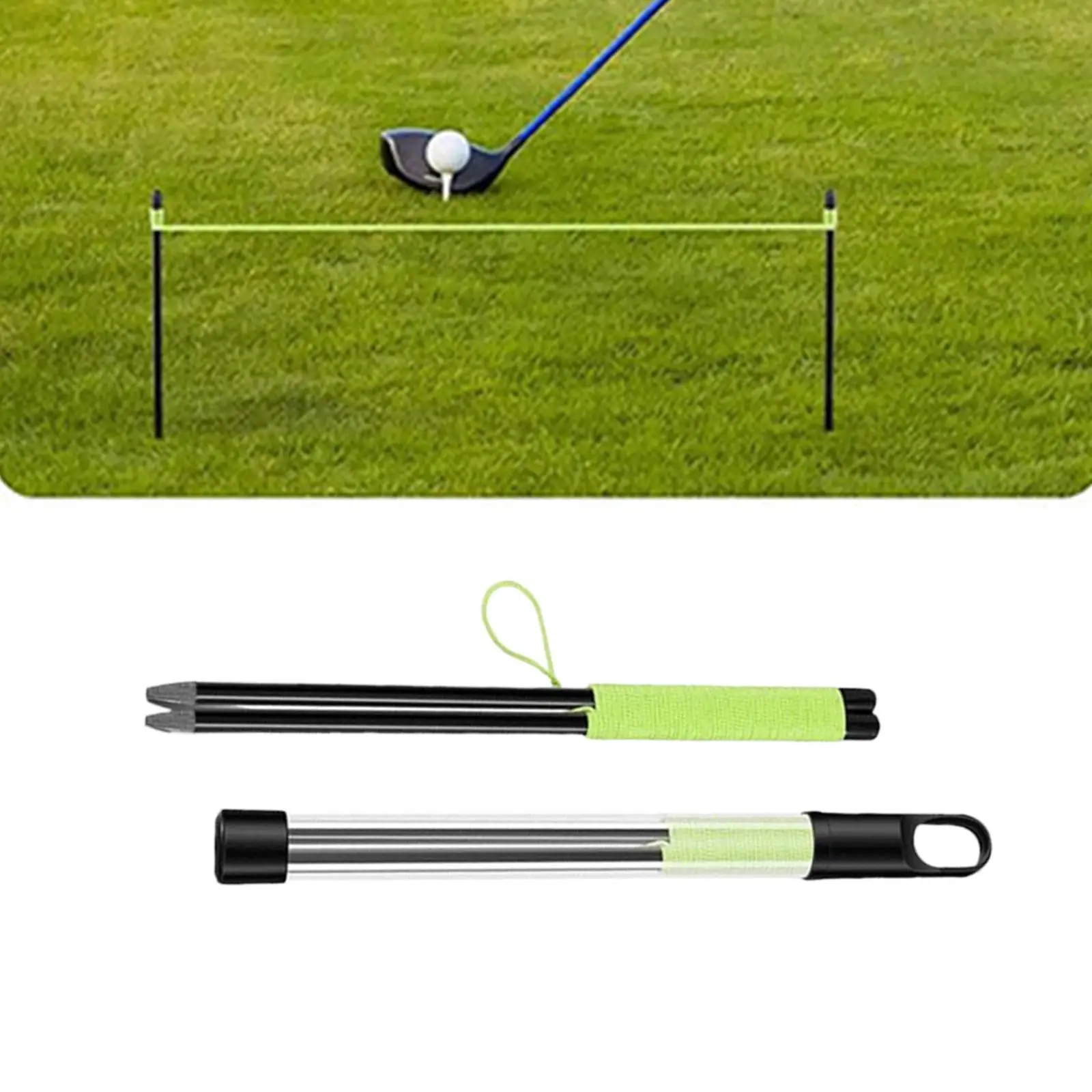 

Golf Putting String Tool with Pegs Training Equipment Putting String Line