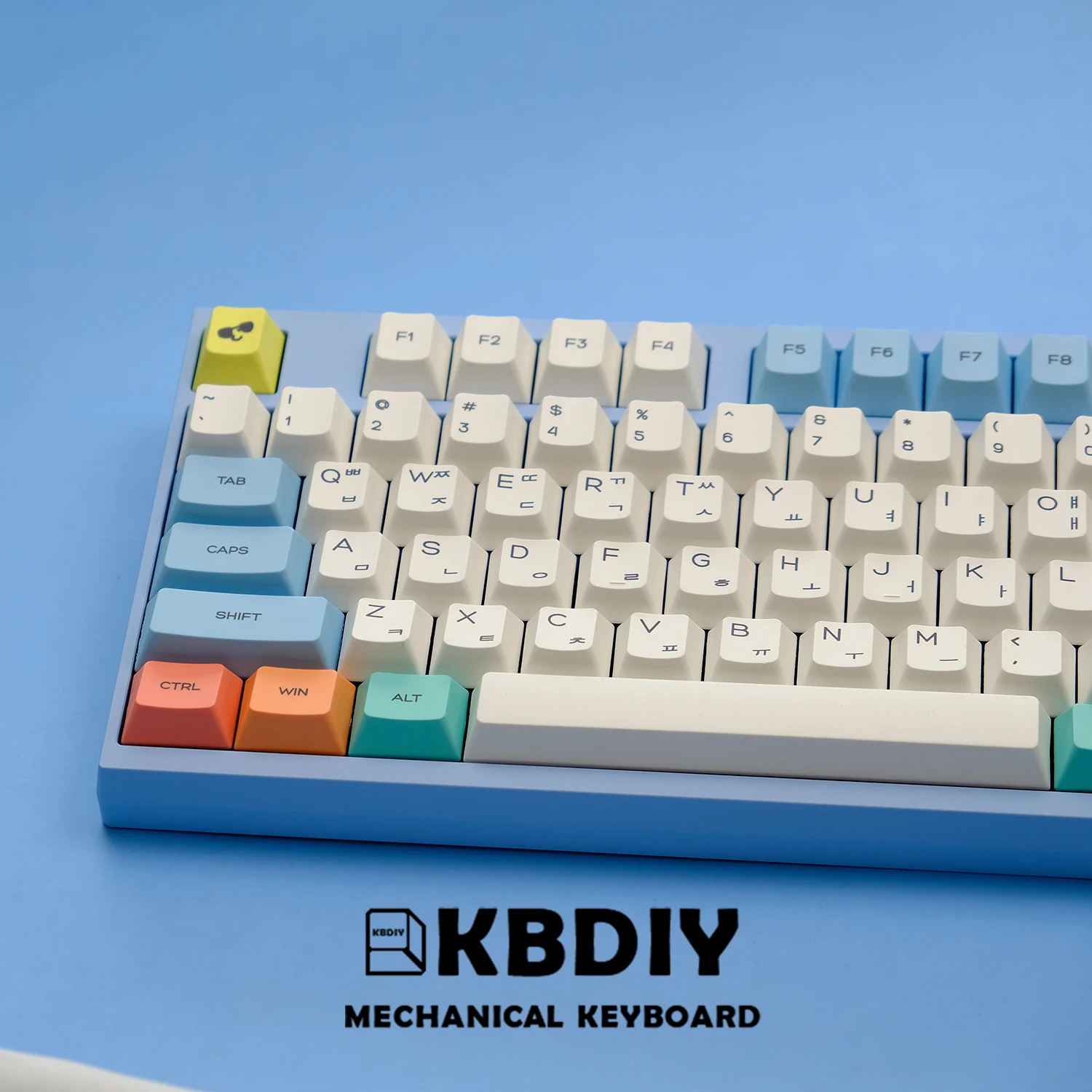 KBDiy Cherry Profile PBT-Tastenkappen, koreanische japanische Tastenkappe, Pastellkreide-Thema, MX-Schalter für mechanische Tastatur, KIT ISO 7U, 144 Tasten – Detail 10