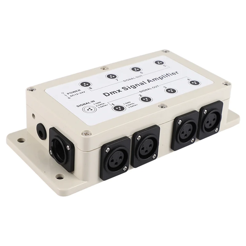 مضخم إشارة وحدة تحكم LED ، موزع الخائن للمعدات المنزلية ، خرج 8 قنوات ، Dmx ، Dmx512 ، DC 12-24V