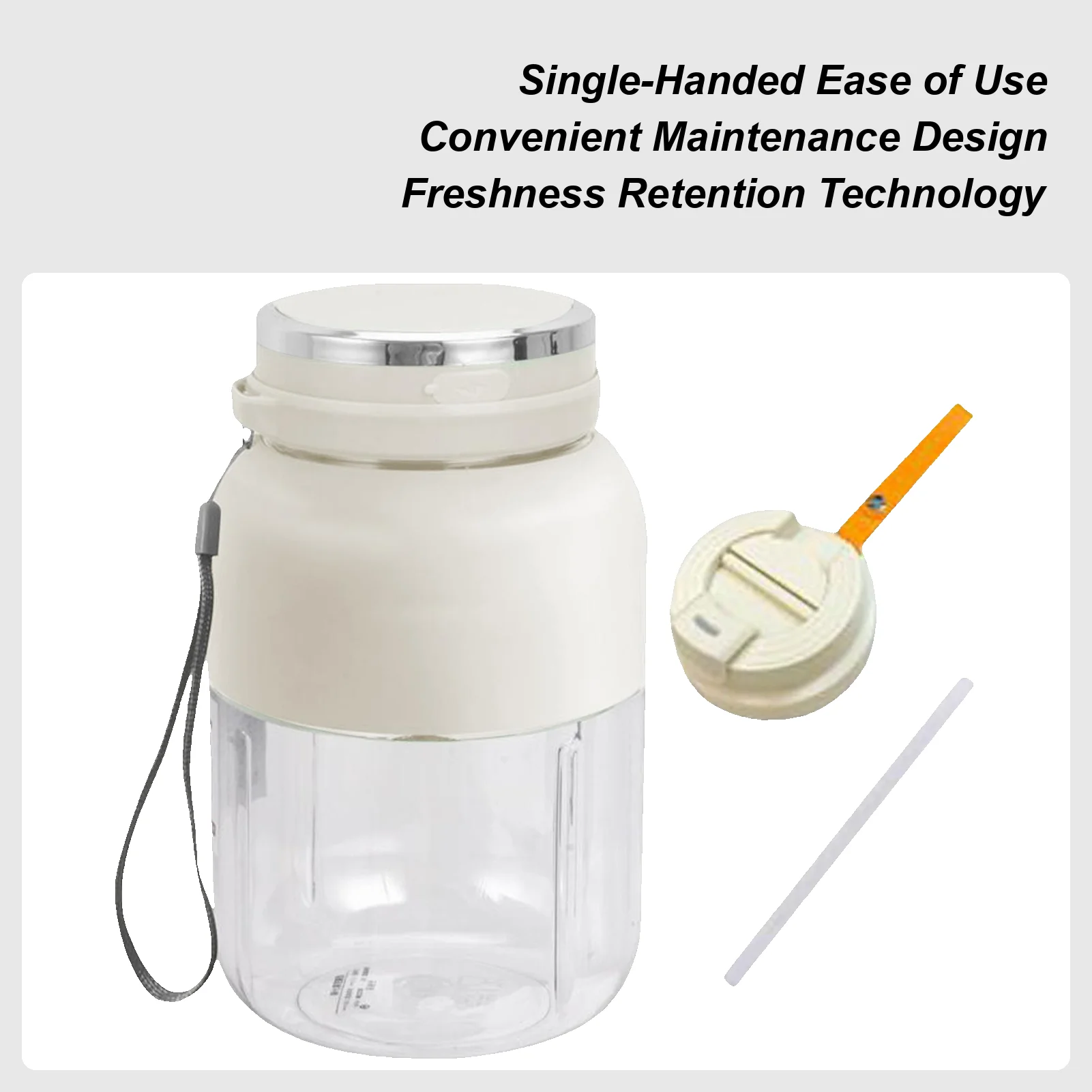 

Портативный блендер, персональный блендер для коктейлей и смузи, перезаряжаемый беспроводной миксер для сока, чашка для смешивания льда, питательный