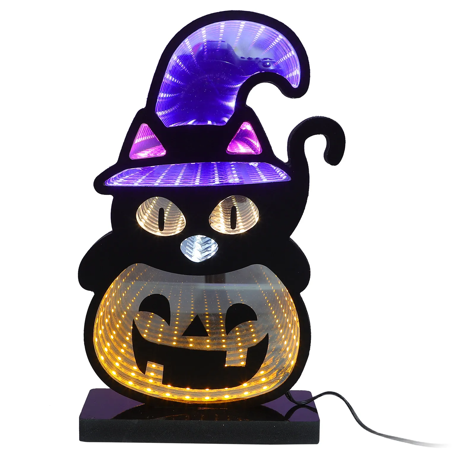 Halloween Pumpkin Neon Sign USB Powered LED Night Light Compact Desktop Lamp for Bedroom Living Room Festive