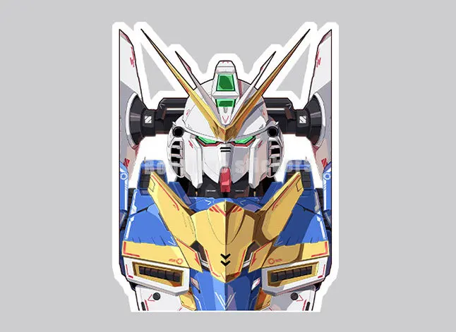 Sáng Tạo Thân Xe Dán Mobile Suit Gundam Xe Máy Phản Quang Dán Xe Hơi Ốp Lưng Bình Nhiên Liệu Bao Miếng Dán