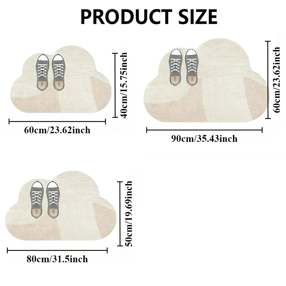 Irregular Oval Carpet Living Room Carpets Super Absorbent Bath Mat Washable Rug Diatomite Bathroom Shower Door Mat Area Rug 카펫