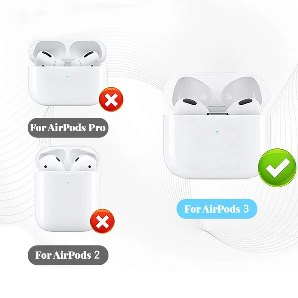 에어팟 프로3 이어폰 케이스용 투명 케이스, 귀걸이 끈 가방 포함, 에어팟 프로 3 이어폰용 낙하 방지 보호 케이스