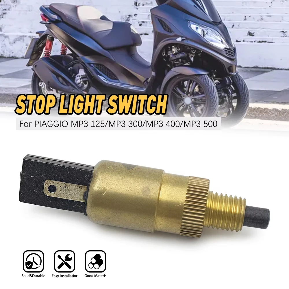 Copper Motorcycle Brake Light Tail Light Front Rear Brake Clutch Switch Plug For Piaggio MP3 125 300 400 500 LT i.e Yourban