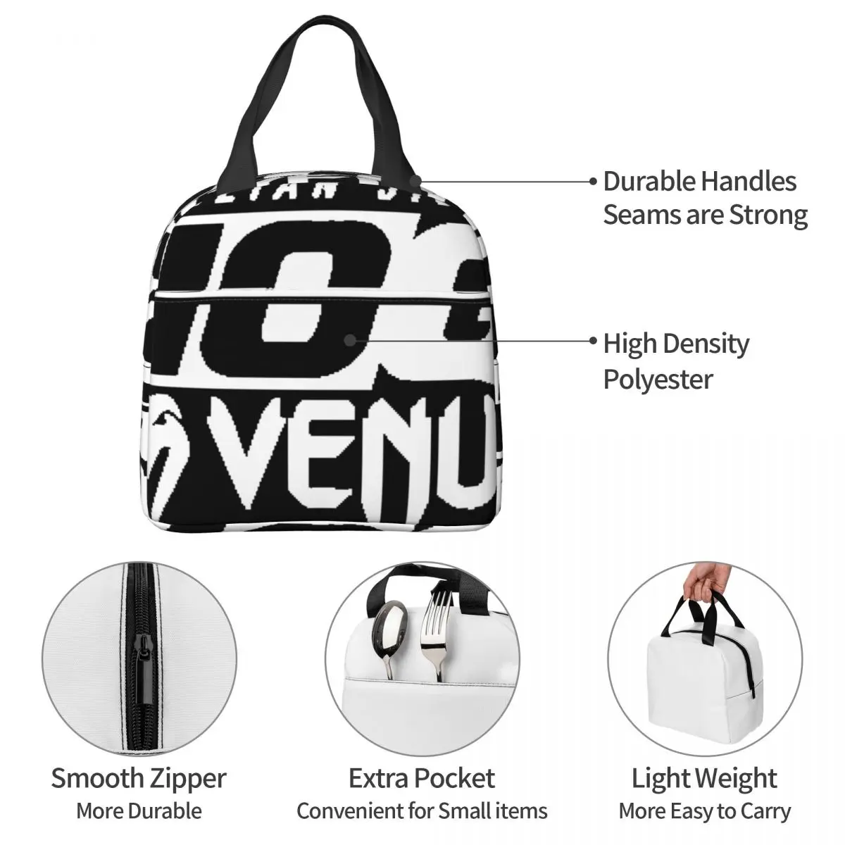 Jiu Jitsu No Gi Logo Lunch Bag Unisex tragbarer Kühler wärme isolierte Lunchbox Picknick Lagerung Lebensmittel Bento Box