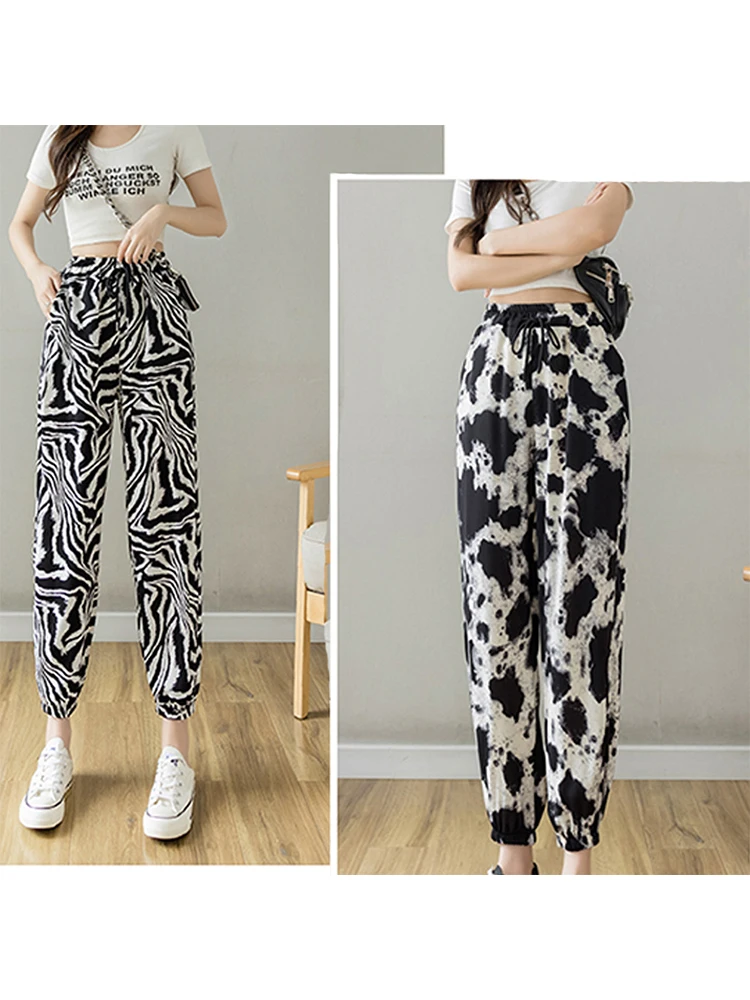 

Women's Fashion Loose Casual Long pants high waist Summer harem pants sport pants joggerpant