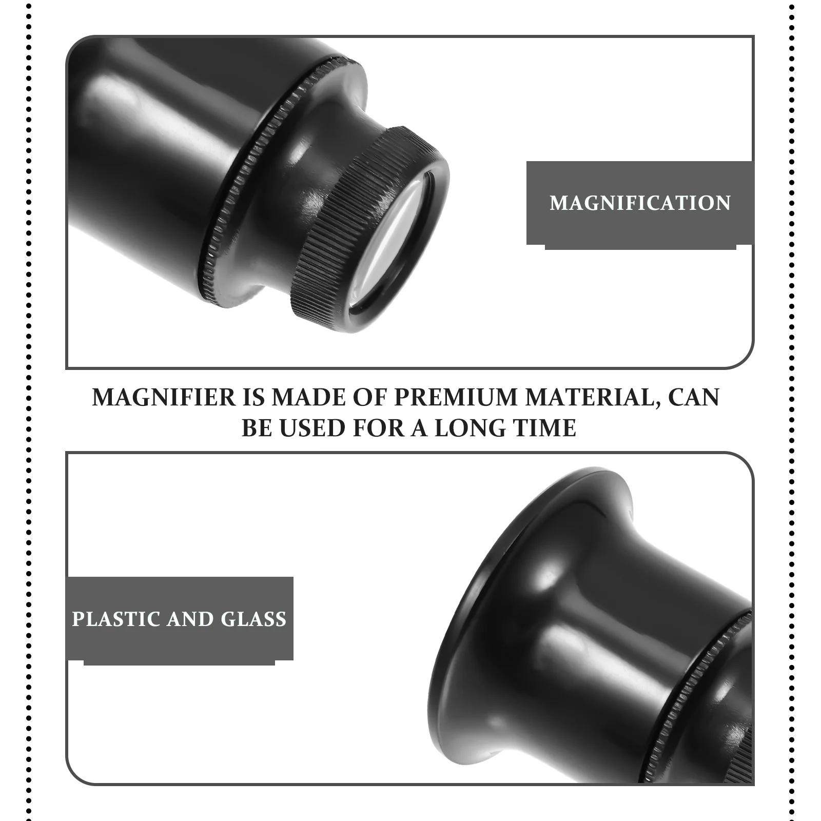 4 個のアイクランプ拡大鏡プレミアム素材耐久性のある時計屋ルーペ多機能宝石商アクセサリールーペ拡大鏡