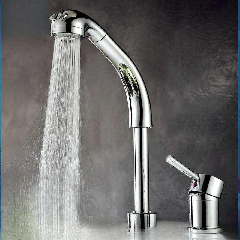 

Раковина, выдвижная, горячая и холодная вода, белая, полностью медная, смеситель для душа