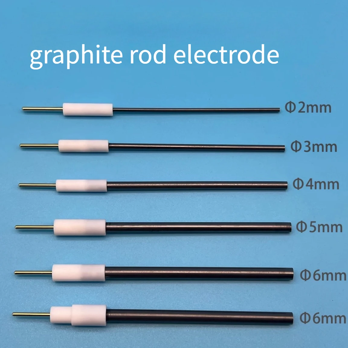 C102/103/104/105/106 6mm eletrodo pesquisa haste de grafite eletrólise haste de grafite de alta pureza eletrólise ânodo haste de carbono