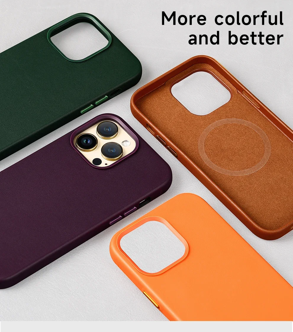 Luxury Magnetic Leather Case for Apple iPhone 18 17 Pro Max 16 13 12 14 15 Plus Official MacSafe for Magsafe I Phone Cover Etui
