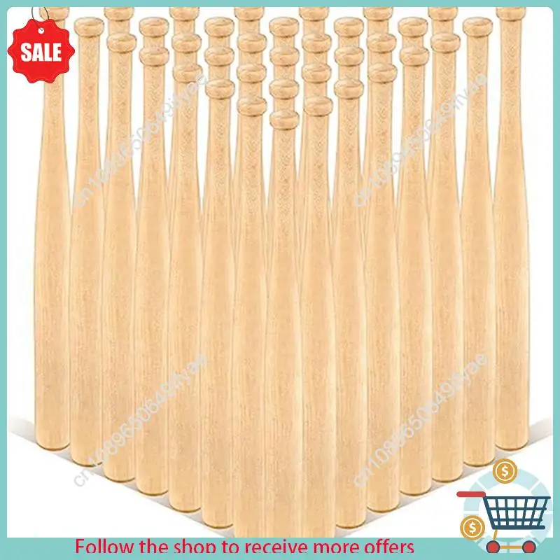 

Y67A-36 Pieces 7 Inch Unfinished Small Wooden Bats Unpainted Wood Baseball Bats For Painting Keychain