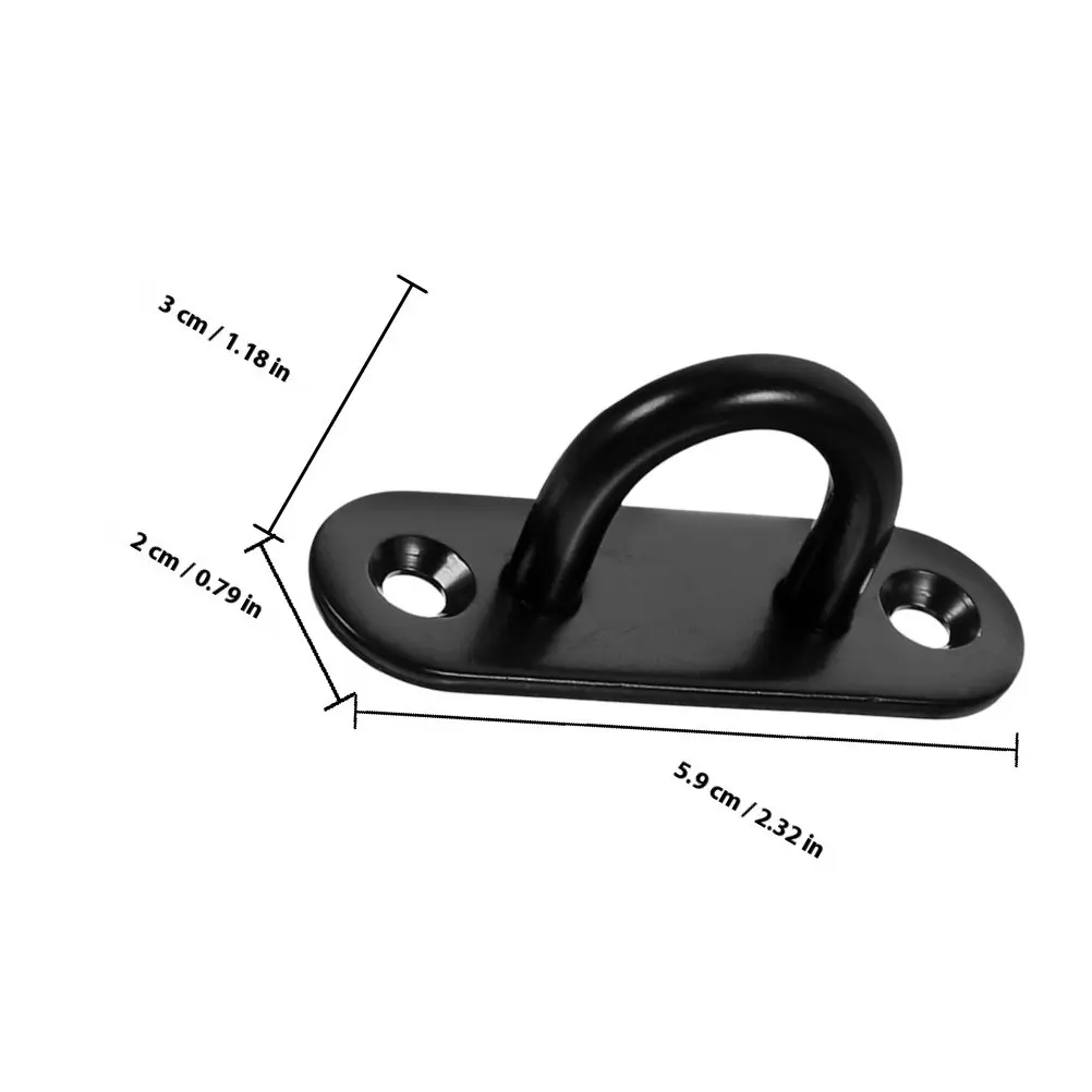6pcs Black Metal Ceiling Hooks Stainless Steel U-Shaped Heavy Duty Hanging Swings Punching Bags Wall Mount Plant Hangers Load