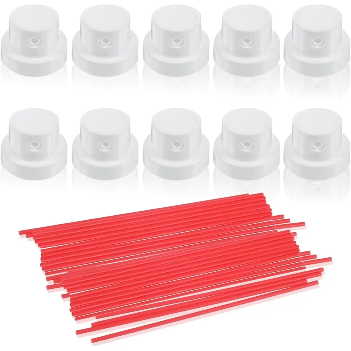 Budget-Friendly-Straws and Nozzle Extensions - Red Plastic Paint Nozzles for Cans, Replacement Extension Straw