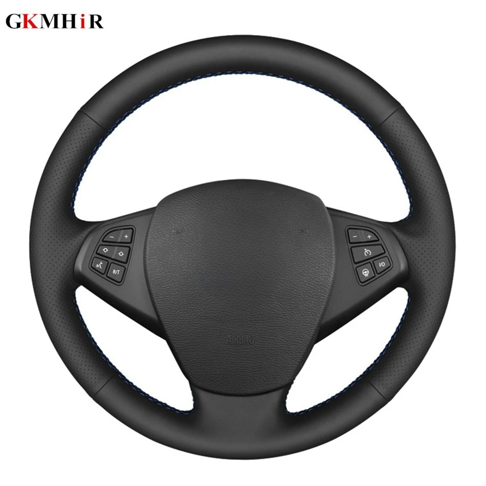 Hand-stitched Non-slip Black Artificial Leather Car Steering Wheel Cover For BMW X3 E83 2005 2006 2007 2008 2009 2010