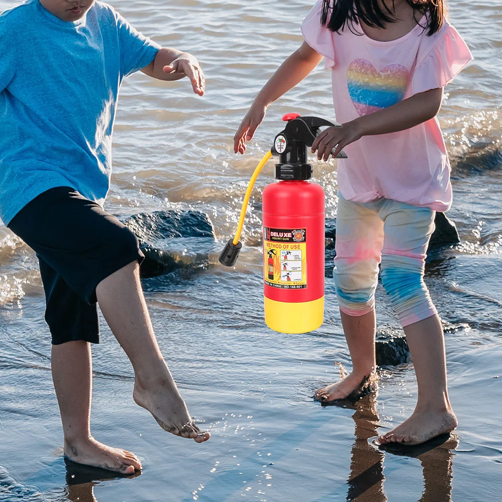 2 ชิ้นเครื่องดับเพลิงของเล่นนักผจญเพลิงของเล่นดึงชายหาดฤดูร้อนต่อสู้ Squirter พลาสติกเด็ก