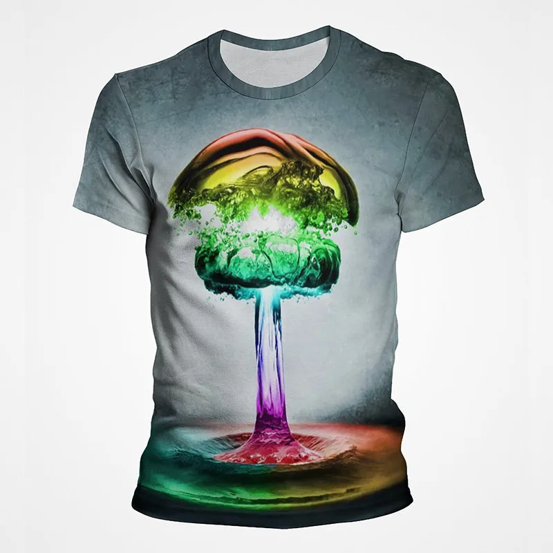 2023 New Pretty Water Flower T Shirt Men Women Fashion Summer Short Sleeve Funny 3D Print tshirt Casual Tops Cool Tee Clothes