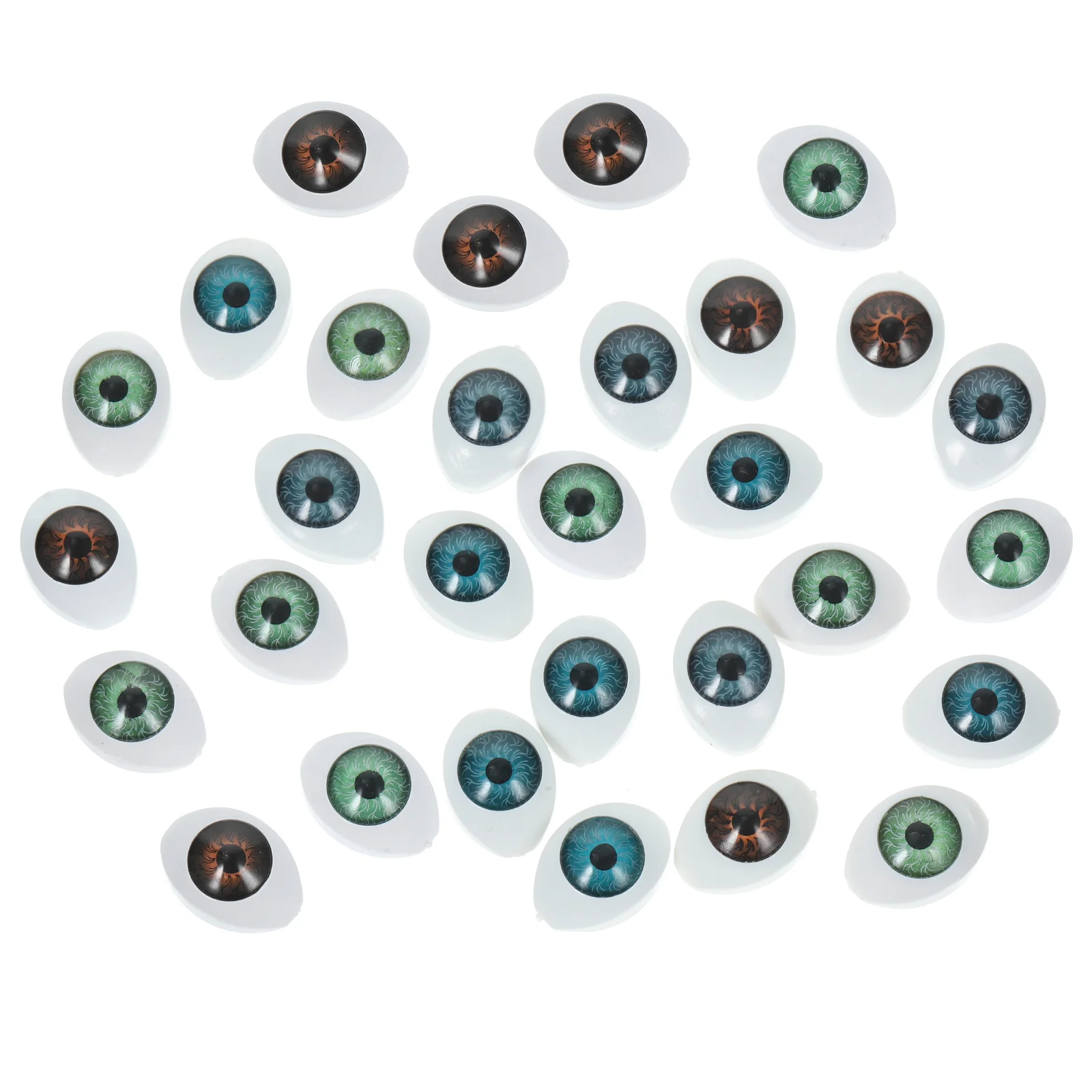 30pcs Artificial Eyeball Acrylic Eyeballs for DIY Bear Crafts Phone Case Decor