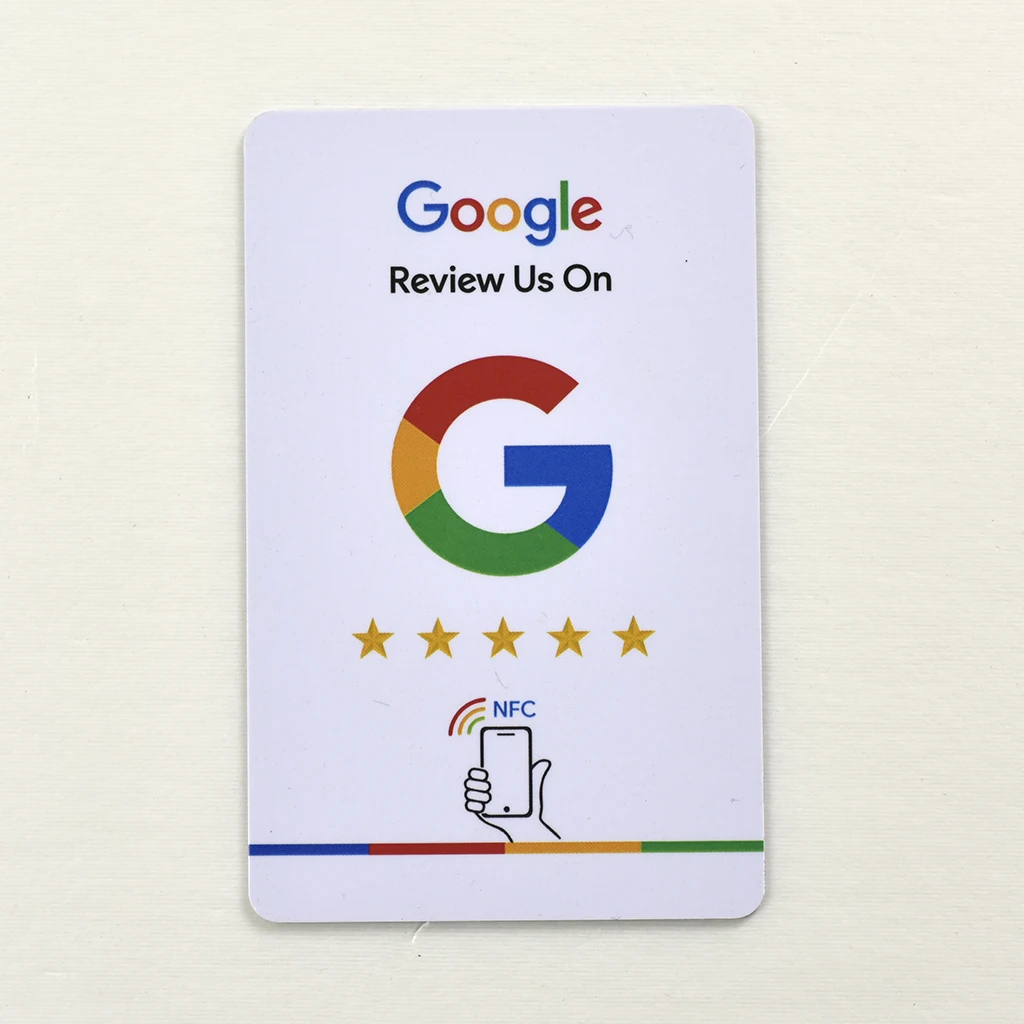 بطاقة مراجعة Google NTAG216 NFC - متوافقة مع أجهزة iOS وAndroid لتعليقات الأعمال الفورية