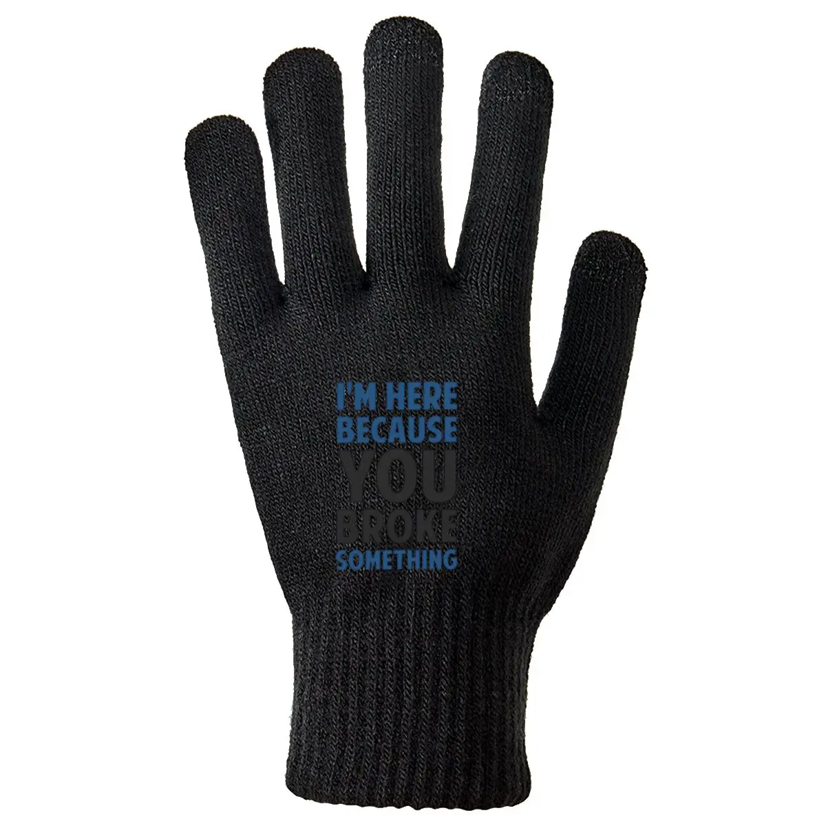 

Я здесь, потому что ты говоришь, что-то с текстом, зимние мужские вязаные перчатки, теплые противоскользящие перчатки с полными пальцами