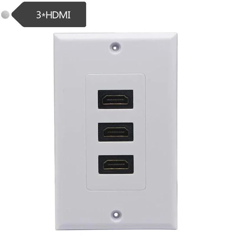 3Port USB 3.0 Usb3.0 Wall Plug Three Port HDMI-compatible Wall Plate Socket HD Usb3.0 VGA D-Sub Wall Mount Panel Outlet Jack