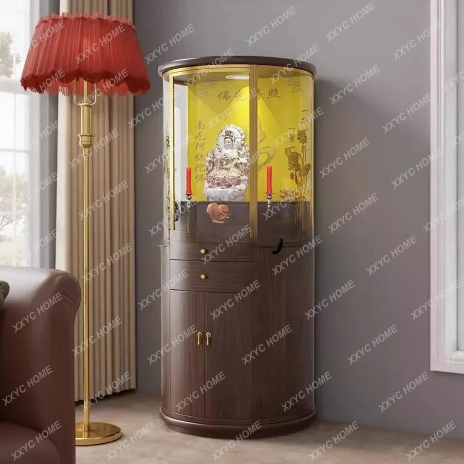 JJNew Chinese Light Luxury, Vertical Cabinet, Modern Shrine, God Of Wealth, Guanyin Buddhist Cabinet, Dedicated To Taiwan