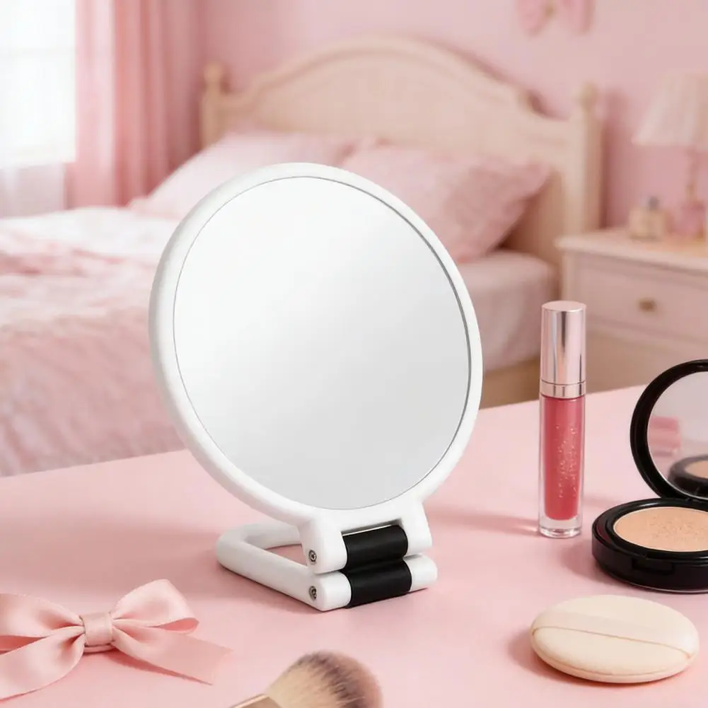 Cute 50X Handheld Mirror Rotation with Handle Makeup Mirror Adjustable Double Sided Folding Magnifying Mirror